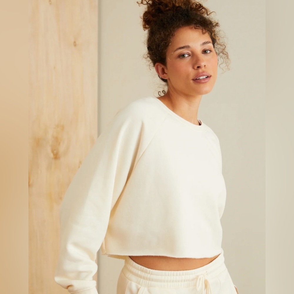 Altar'd State | Burnout Fleece Crop Sweatshirt | NWT